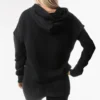 Athleisure Casual Sports hooded Knit Hoodie Black