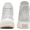 Chuck Taylor All Star Lift Platform Crochet “Grey White”