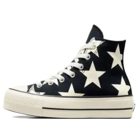 Chuck Taylor All Star Lift Platform Large Stars High “Black White”