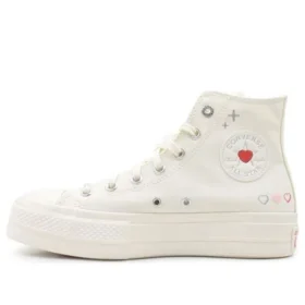 Chuck Taylor All Star Lift Platform Y2K Heart High Top “White Fever Dream”