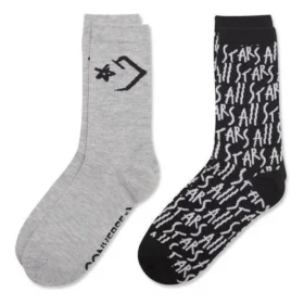 Chuck Taylor All Stars Crew Socks “Black Grey”