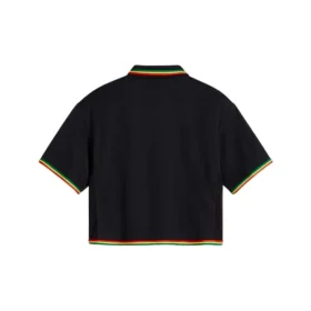 Converse x Daily Paper Cropped Polo Shirt Asia Sizing “Black”