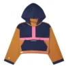 Convertible Hoodie Dress Asia Sizing “Navy Tan”