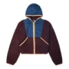 Full Zip Fleece Hooded Jacket Asia Sizing “Red Currant”