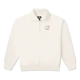 Heart Zip Sweater Asia Sizing “White”