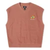 Herringbone Terry Knit Vest Asia Sizing “Mineral Clay”