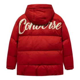 Logo Printed Down Jacket “Red White”