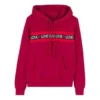 Love the Progress Print Hoodie Asia Sizing “Red”