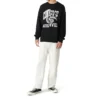 Men”s Converse Alphabet Logo Printing Round Neck Pullover Black
