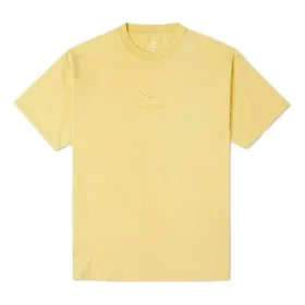 Men”s Converse Embroidered Sports Round Neck Short Sleeve Yellow Men”s Converse Embroidered Sports Round Neck Short Sleeve Yellow