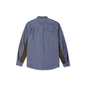 Men”s Converse Flowers Small Logo Retro Splicing Contrasting Colors Woven Shirt Jacket Blue Men”s Converse Flowers Small Logo Retro Splicing Contrasting Colors Woven Shirt Jacket Blue