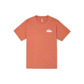 Men”s Converse Rainbow Logo Printing Knit Sports Short Sleeve Red Men”s Converse Rainbow Logo Printing Knit Sports Short Sleeve Red