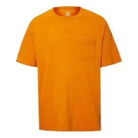 Men”s Converse Renew Solid Color Loose Pocket Short Sleeve Yellow Men”s Converse Renew Solid Color Loose Pocket Short Sleeve Yellow