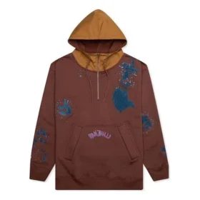 Men”s Converse x Bandulu Crossover Splash Ink Embroidered Contrasting Colors Brown