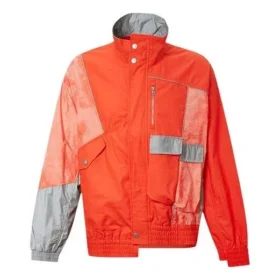 Men”s Converse x Feng Chen Wang Crossover Splicing Contrasting Colors Casual Sports Jacket Orange