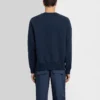 Men”s Converse x Kim Jones Crossover Solid Color Sports Knit Round Neck Pullover Navy Blue