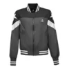 Non-Padded Baseball Bomber Asia Sizing “Grey White Black”