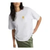 Oversized Floral Graphic Crew T-Shirt Asia Sizing “White”