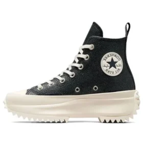 Run Star Hike Leather High Top “Sparkly Black”