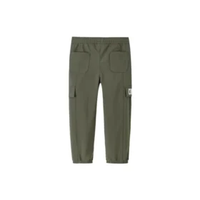 Solid Color Elastic Waist Pants Asia Sizing “Olive Green”