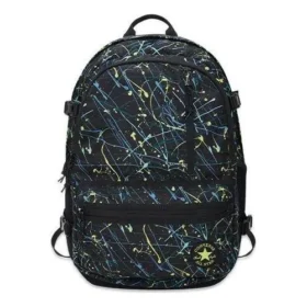 Straight Edge Printed Backpack “Black”