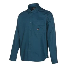 Woven Long Sleeve Button Down Shirt Asia Sizing “Green”