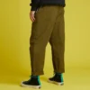 Woven Straight-Leg Tapered Casual Pants Asia Sizing “Dark Moss Green”